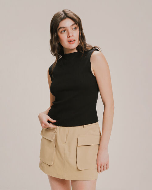 Playera Rib Cuello Halter